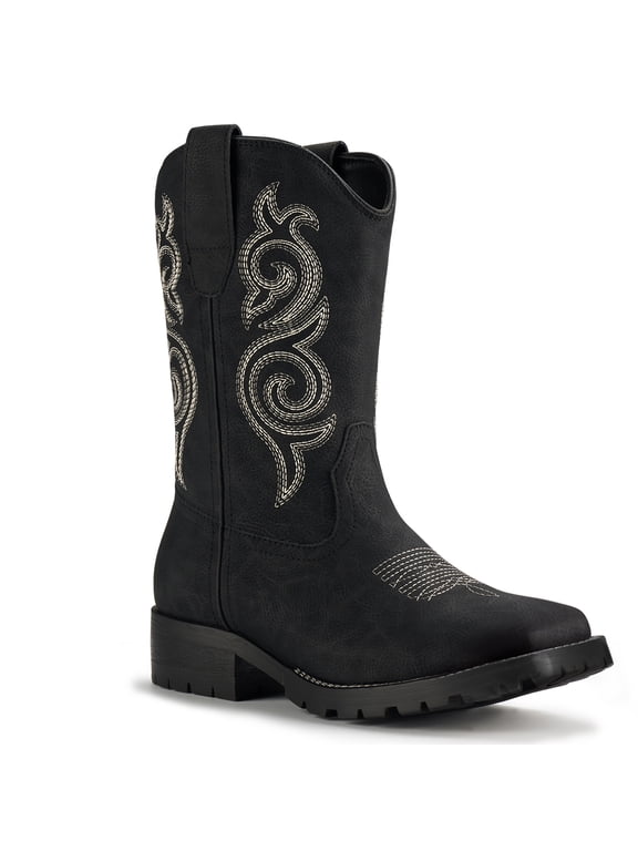 Men's Work Western Cowboy Boots, Cowboy Boots for Men, Black, Size 10