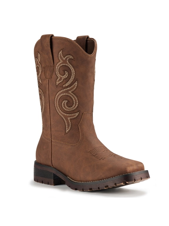 Men's Work Western Cowboy Boots, Cowboy Boots for Men, Brown, Size 11.5