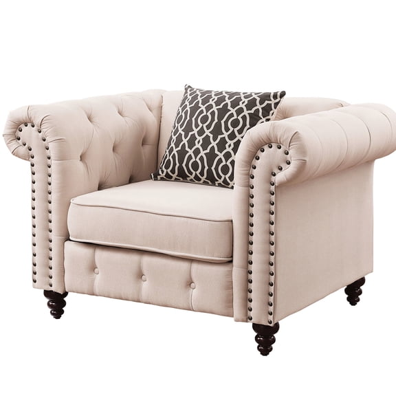 Rolled Arms and Luxury Touch - Home Office for a Professional Vibe