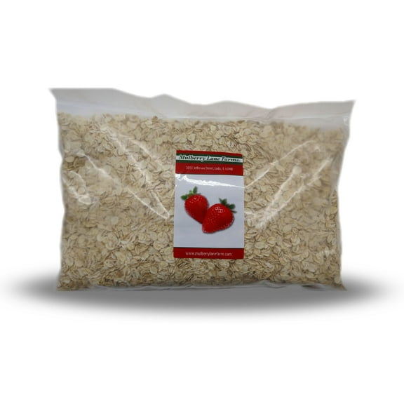 Rolled Barley Flakes 4 lbs (Four Pounds), Non-GMO, Bulk By Mulberry Lane Farms