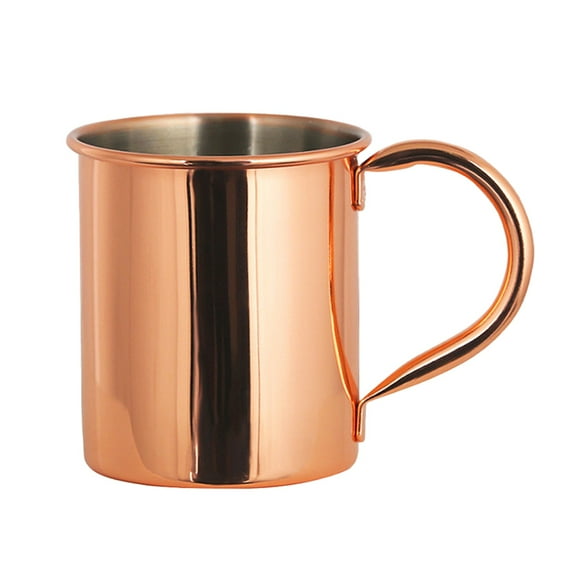 Rolled-Edge Brass Cup, Elegant Drinkware For Tea/Cocktails - Classic Design, Durable & Tarnish-Resistant