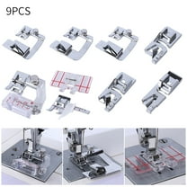 Rolled Hem Presser Foot Set for Low Shank Sewing Machines | 9PCS Kit | Includes 3 Sizes Rolled Hem Feet 3 Narrow Hem Feet Guide Foot Border Foot Bias Binder | Fits Janome Singer Brother