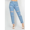 thumbnail image 1 of Rolled Hem Ripped Denim Jeans, 1 of 5