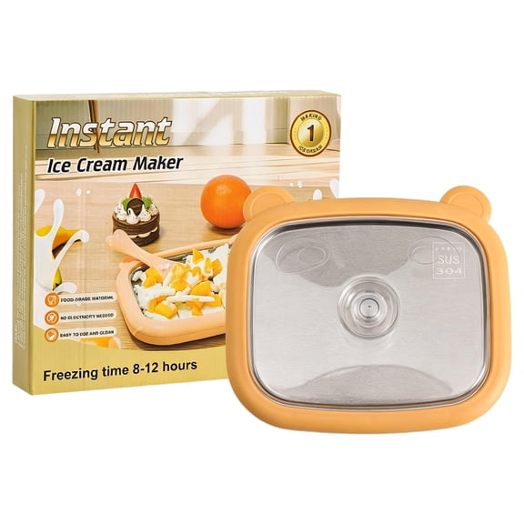 Rolled Ice Cream Maker with 2 Scrapers - Instant Anti-Griddle Cold Plate for Sorbet, Gelato & Frozen Yogurt - DIY Homemade Rolled Ice Cream Machine Kit for Home Kitchen & Parties