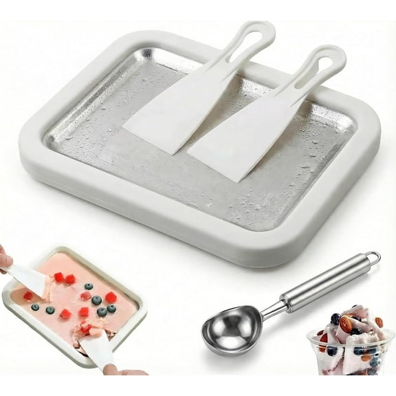 Rolled Ice Cream Maker, Instant Making for Ice Cream Deserts Roller Machine, DIY Homemade Sorbet, Frozen Yogurt Desserts, Suitable for Home Shop Kitchen