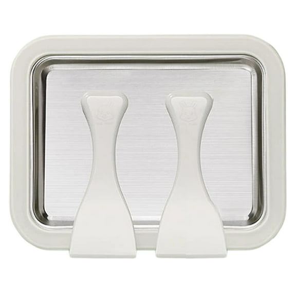 Rolled Ice Maker Tray with 2 Spatulas, Manual DIY Homemade Rolled Ice Cream Tray for Yogurt, Instant Freeze Plate with 2 Scrapers