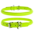 thumbnail image 1 of Rolled Leather Dog Collar | Handmade Genuine Leather Soft Round Rope Pet Collars for Small Medium Large Dogs, Cat Puppy Kitten | Durable Steel & Metal Buckle Comfortable Accessory for Dogs - L.Green, 1 of 146