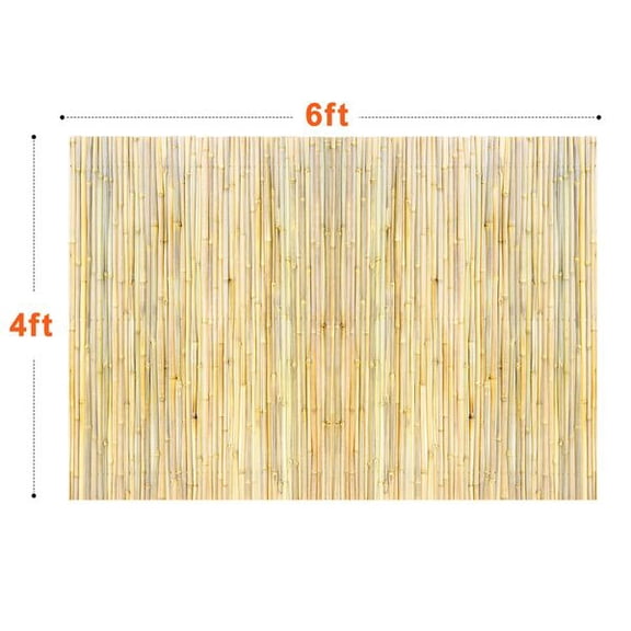 Rolled Natural Bamboo Privacy Fence Eco Friendly Screen for Garden Patio Pool Backyard Balcony 4 ft H x 6 ft Lx0.75in Thick