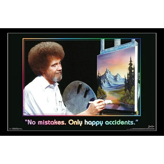Rolled Poster Bob Ross Accidents Print 34" x 22"