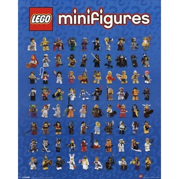 Rolled Poster Lego - Mini Figures 16" x 20" Framed Poster