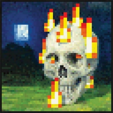 Rolled Poster Minecraft Burning Skull Print 24" x 24" Poster