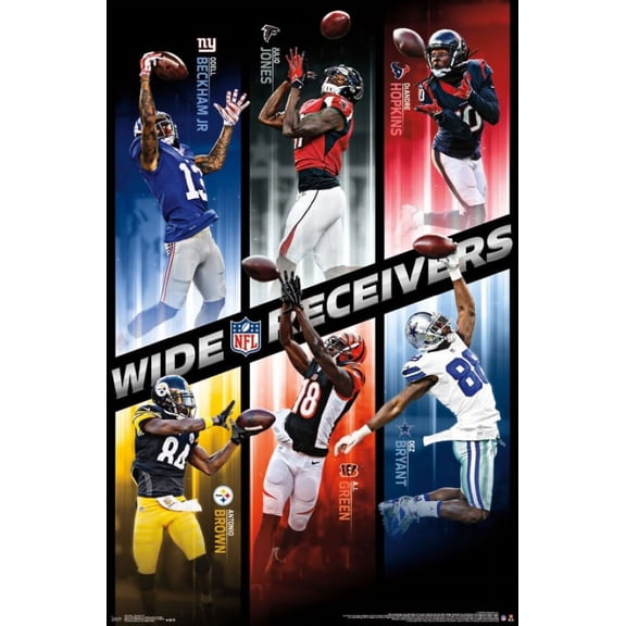 Rolled Poster NFL - Receivers 16 22" x 34" Framed