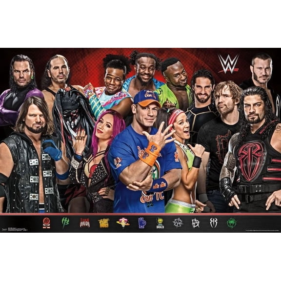 Rolled Poster WWE Group 17 34” x 22” Laminated Posters