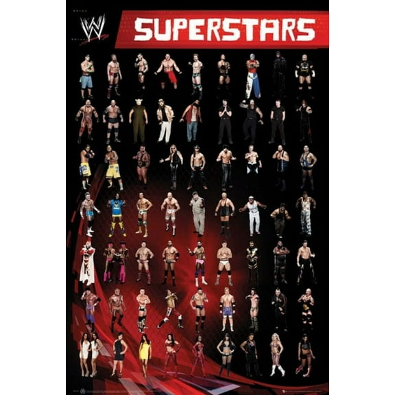 Rolled Poster WWE Superstars 24" x 36" Framed Poster
