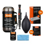 Rollei Camera Cleaning Kit Travel - Compact Cleaning Set for Lenses, Cameras, Filters and Displays for travelling, Suitable for wet and dry cleaning