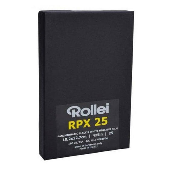 Rollei Panchromatic 4x5" Black and White Negative Print Film, 25 Sheets