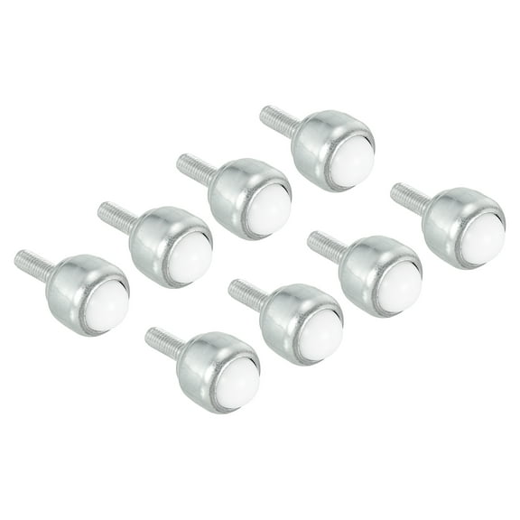 Roller Ball Transfer Bearing 1/2" Load 6.6lbs Stud Mounted Nylon Ball Rotation Caster Unit, 8 Pack