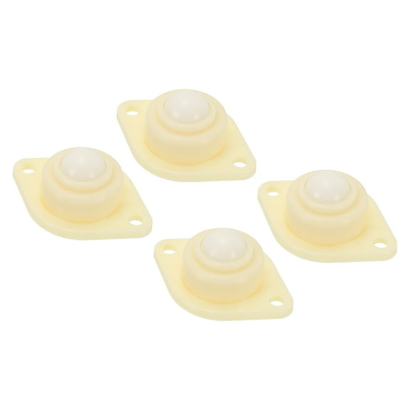 Roller Ball Transfer Bearing 1" Load 44lbs Flange Mounted Nylon Housing Rotation Caster Unit, 4 Pack