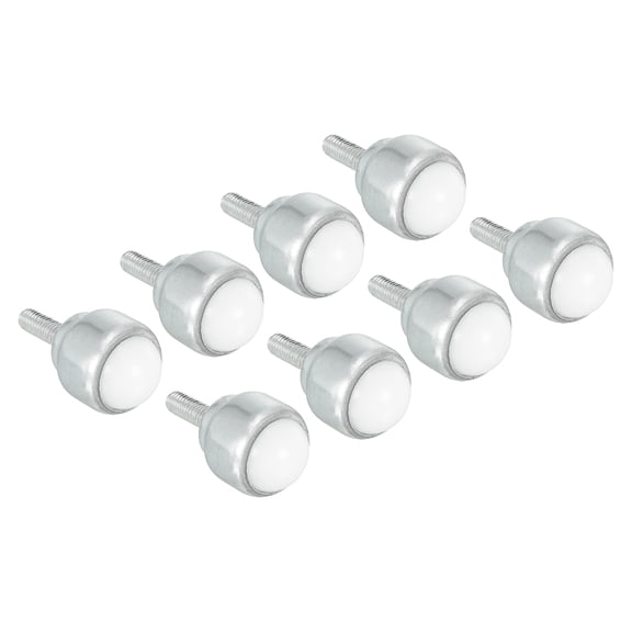 Roller Ball Transfer Bearing 3/4" Load 15lbs Stud Mounted Nylon Ball Rotation Caster Unit, 8 Pack
