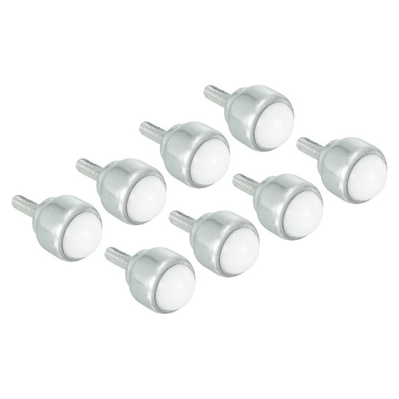 Roller Ball Transfer Bearing 3/4" Load 15lbs Stud Mounted Nylon Ball Rotation Caster Unit, 8 Pack