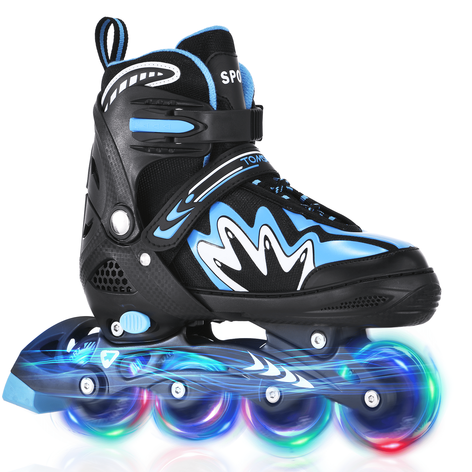Roller Blades for Boys Girls 4 Sizes Adjustable Inline Skates with Light-Up Wheels for Outdoor Blades Roller Skates S