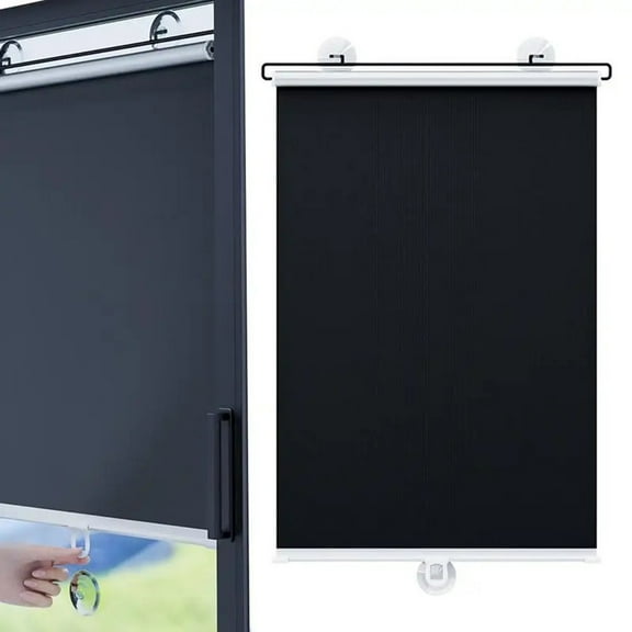 Roller Blinds Suction Cup Sunshade Blackout Curtain Car Bedroom Office