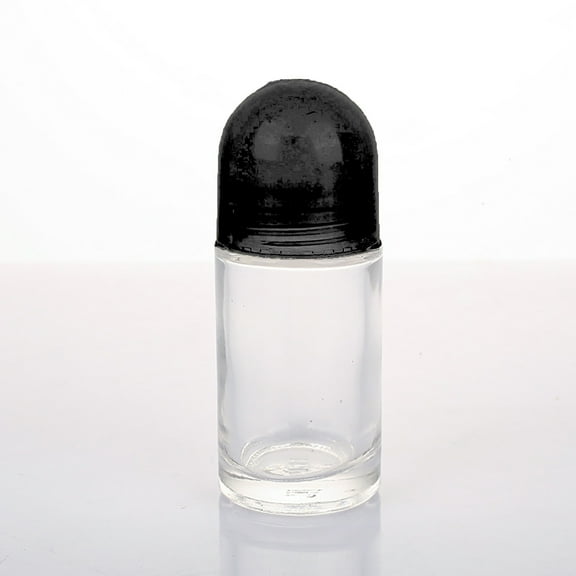 Roller Bottle, 50ml Large Transparent Glass Roller Ball Bottle for Essential Oils, Massage Oil, Perfume, Cosmetic Refillable Container with Smooth Rolling Applicator