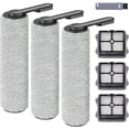 thumbnail image 1 of Roller Brush and Filter Replacement Compatible with Tineco iFloor S5  PRO/ Floor One S5 Cordless Vacuum Cleaner, Replacement Parts Include 3 Brush Rollers, 3 Filters, 1 of 17