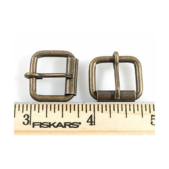 Roller Buckles 5/8" Antique Brass Finish 12 Pieces
