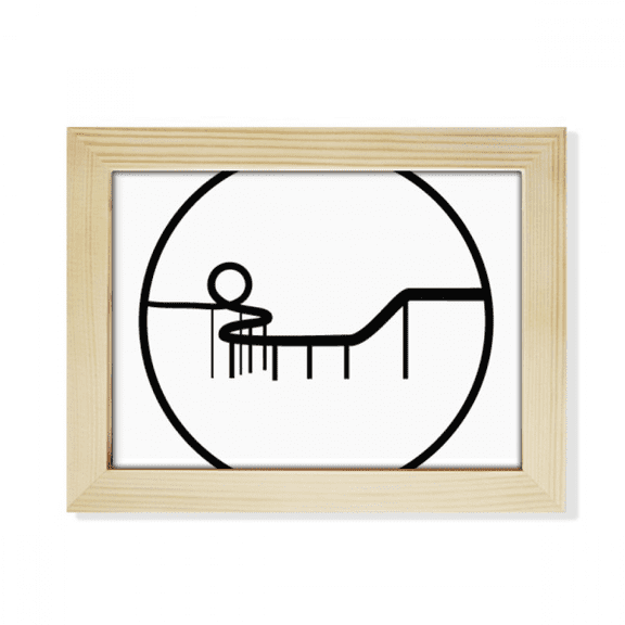 Roller Coaster Amusement Park Outline Desktop Photo Frame Picture Art Decoration Painting 6x8 inch