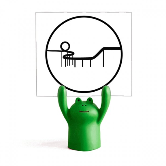 Roller Coaster Amusement Park Outline Memo Holder Cartoon Animal Frog Stand Decoration