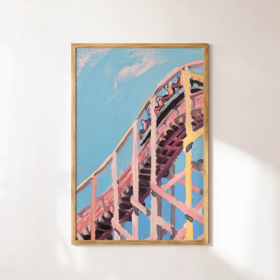 Roller Coaster Print, Nursery Wall Art, Christian Wall Art, Pastel Colorful Gallery For Baby Room Decor, Cute Bible Verse Art Wall Art, Modern Wall Decor, 8x12 UNFRAMED