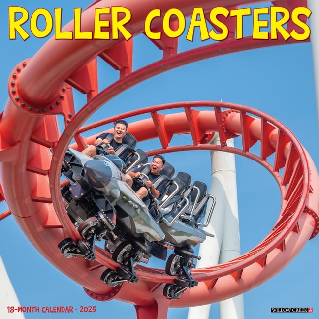 Roller Coasters 2025 12 X 12 Wall Calendar, (Paperback)