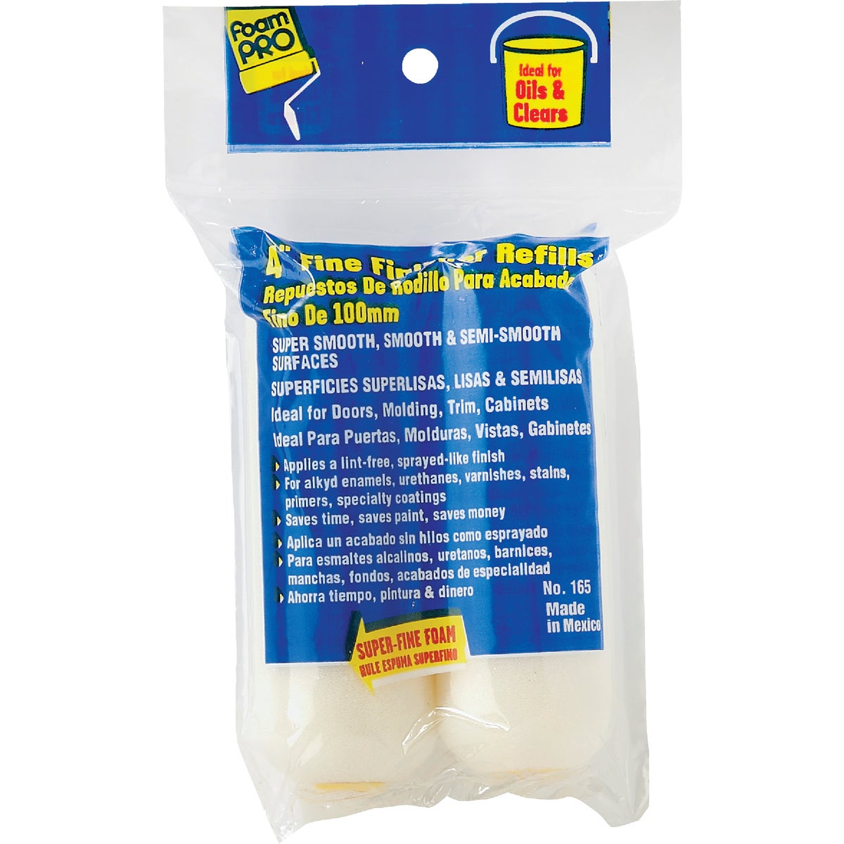Roller Cover Foam 2pk 4x3/8in