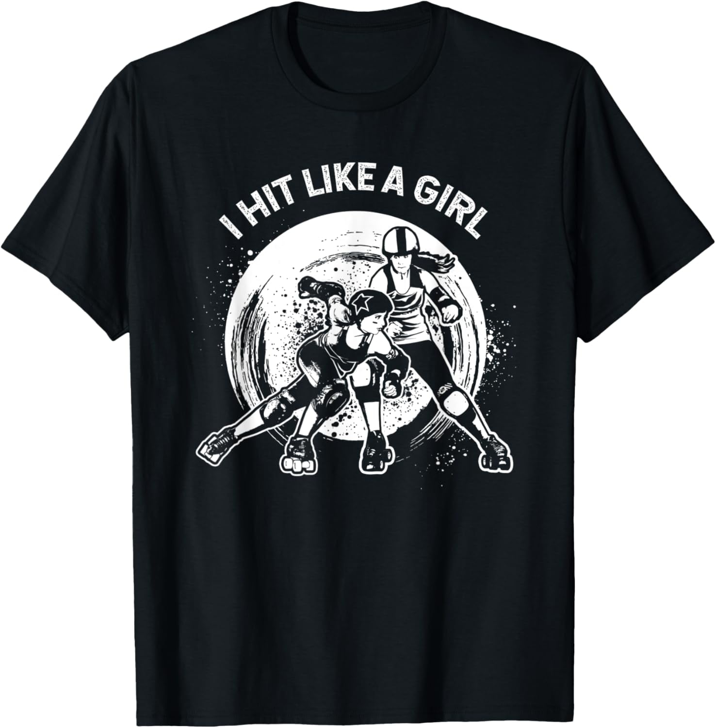 Roller Derby Elite Shirts For Women I Hit Like A Girl Skates TShirt