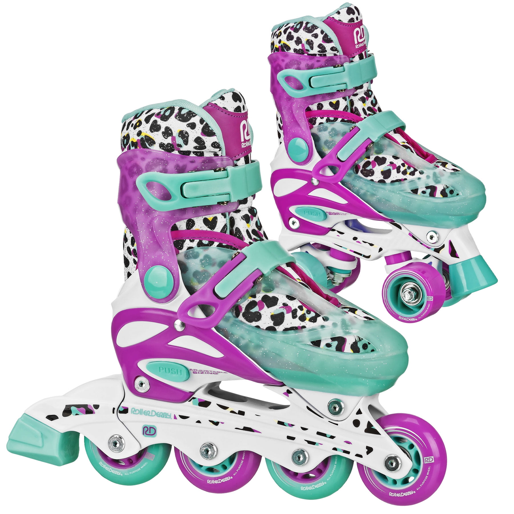 Roller Derby Sprinter Girl s 2 in 1 Adjustable Roller And Inline Skates roller-derby-sprinter-girl-s-2-in-1-adjustable-roller-and-inline-skates