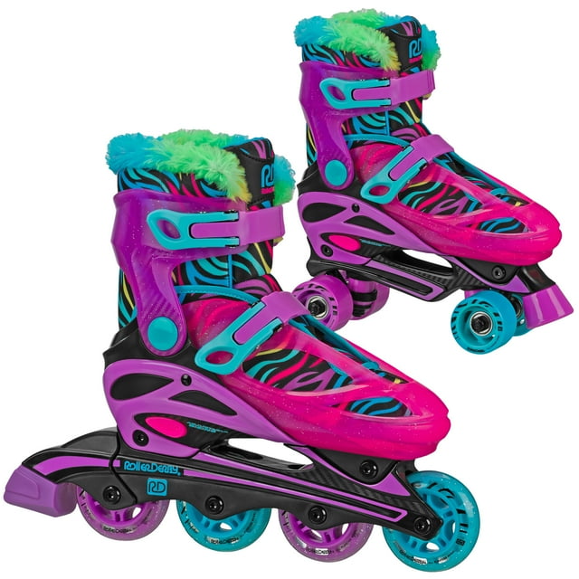 Roller Derby Sprinter Girl's Youth 2in1 Quad Roller and Inline Skates