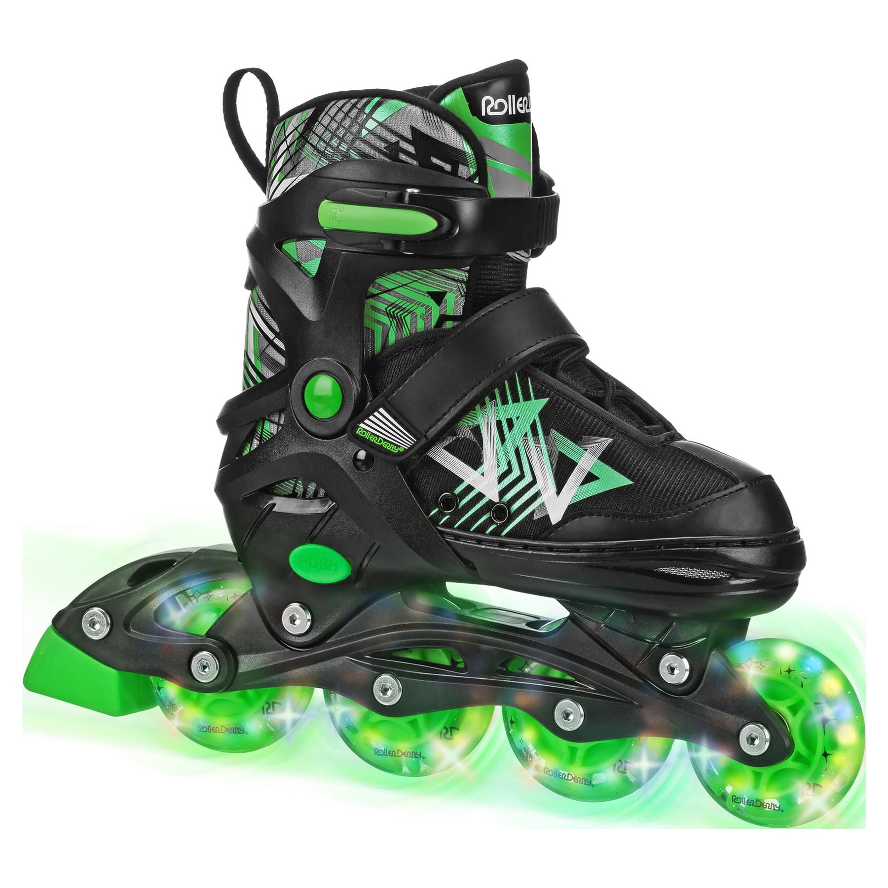 Roller Derby Stryde Boy's Adjustable Lighted Wheel Inline Skates