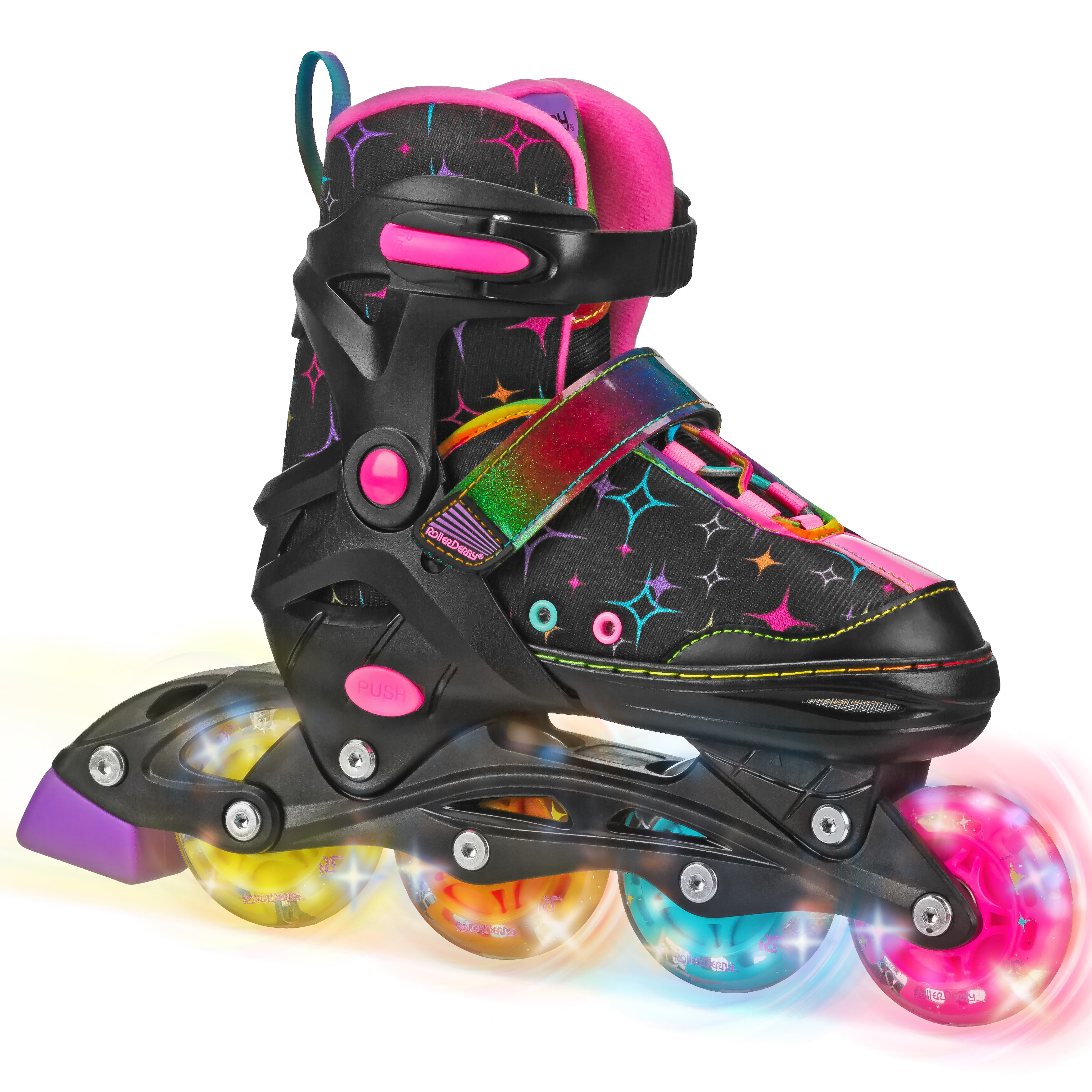 Roller Derby Stryde Girl's Adjustable Lighted Wheel Inline Skates