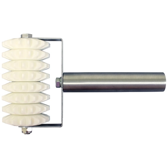 Roller Dockers stainless Steel Handle Plastic Barrel 8 Wheels, Comes In Each