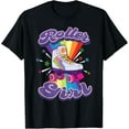thumbnail image 1 of Roller Girl Funny Retro 70's Rolling Skates Gift Women Kids T-Shirt, 1 of 4