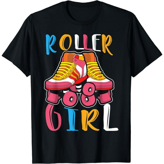 Roller Girl Shirt Skating Gift 70's 80's Retro Skates T-Shirt