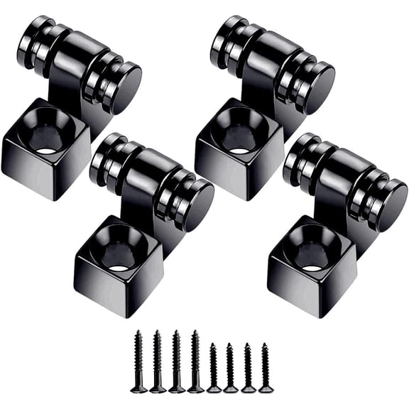 Roller Guitar String Trees Guides Retainer for Fender Strat Stratocaster Tele Telecaster Electric Guitar,Pack of 4 (Black)