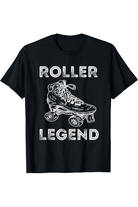 Roller Legend 70s 80s Retro Roller Skating Skate T-Shirt
