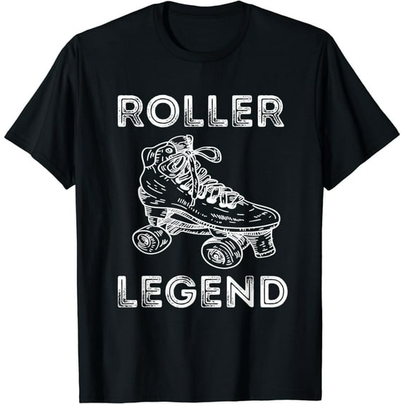 Roller Legend 70s 80s Retro Roller Skating Skate T-Shirt