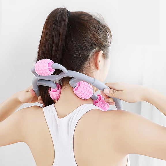 Roller Massage Multi-function Yoga Leg Massager Leg Muscle Relaxation Roller Leg Massage Stick Fitness Leg Clamp Massager Roller Massage (Pink)