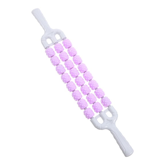 DEEPCRAFF Violet Muscle Roller for Home Use with Unique Tooth Design and Triplerow Rollers for Deep Tissue Massage