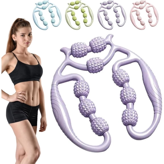 Roller Meridian Massager Leg Massager, 360° Circular Muscle Roller for Deep Tissue Release, Portable Meridian Massage Roller for Calf, Arm & Thigh Recovery, Handheld Massager (A-1)