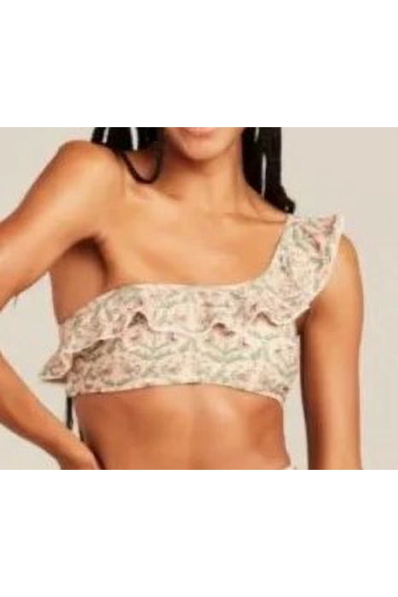 Hampton Ruffle One Shoulder Top Size Large Rose