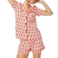 thumbnail image 1 of Roller Rabbit Pajamas Set Women's Cute Preppy monkey Pajamas Lounge Set Y2k Loungewear Pink Pjs for Birthday Jammies Party, 1 of 2